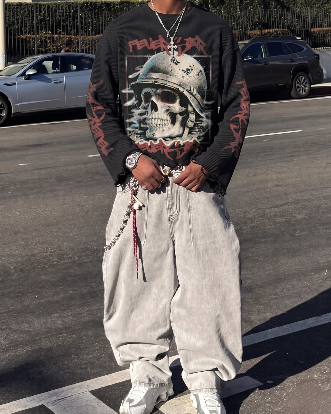 Warborn Skull Oversized Tee