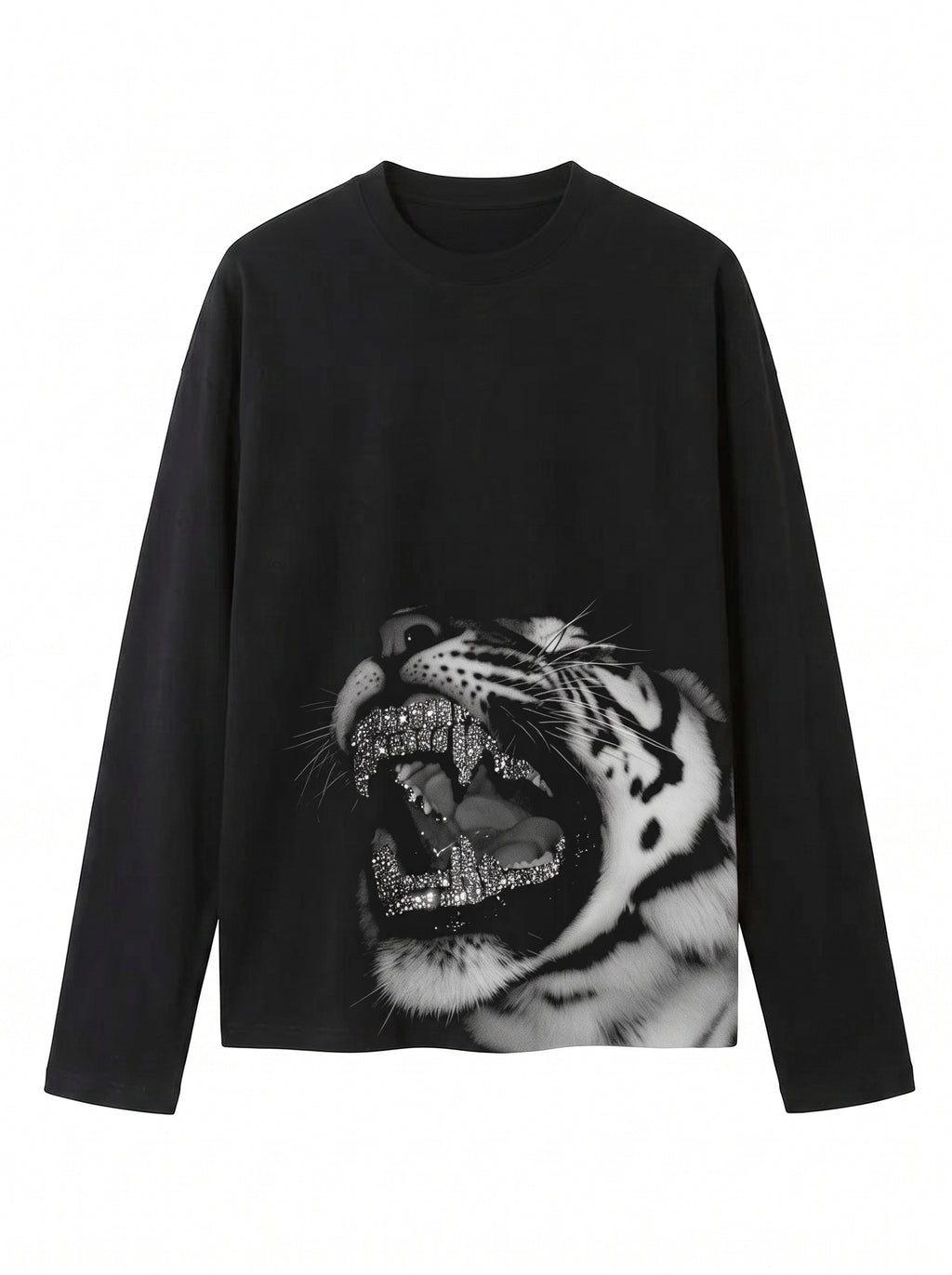 Diamond Fang Oversized Full Sleeve Tee