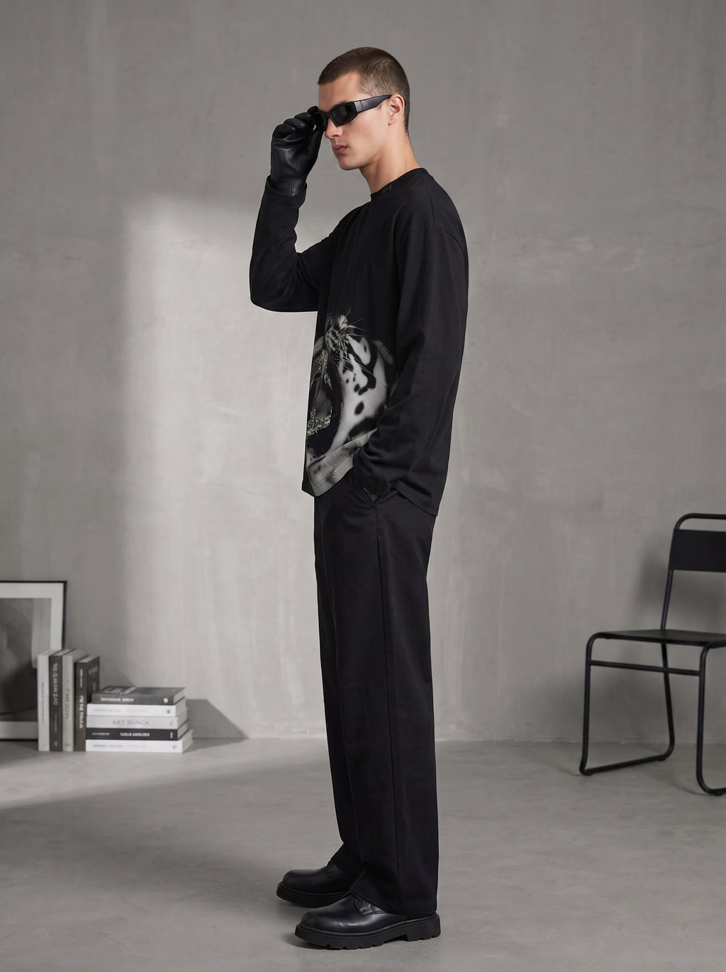 Diamond Fang Oversized Full Sleeve Tee
