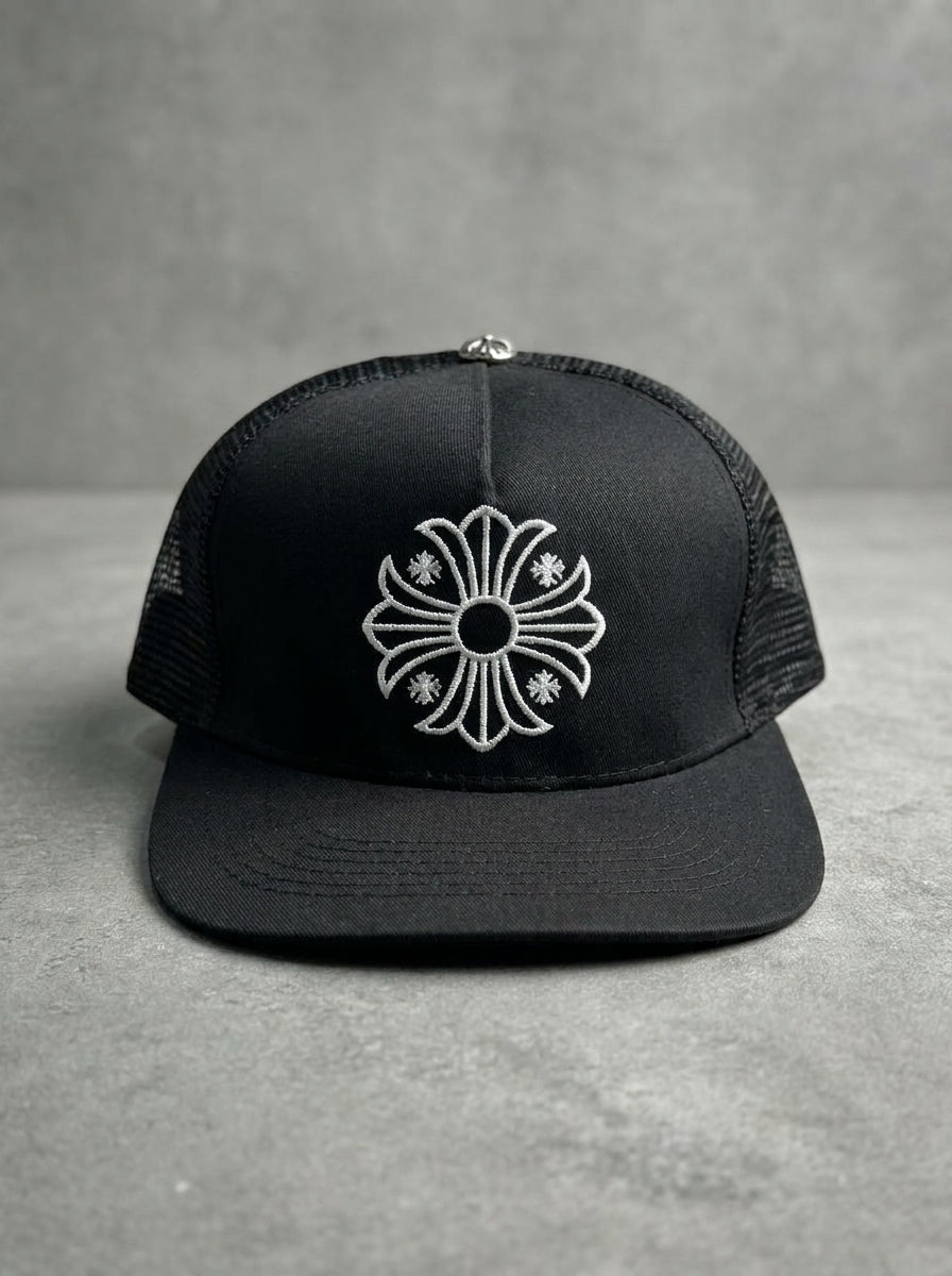 Obsidian Cross Trucker Cap
