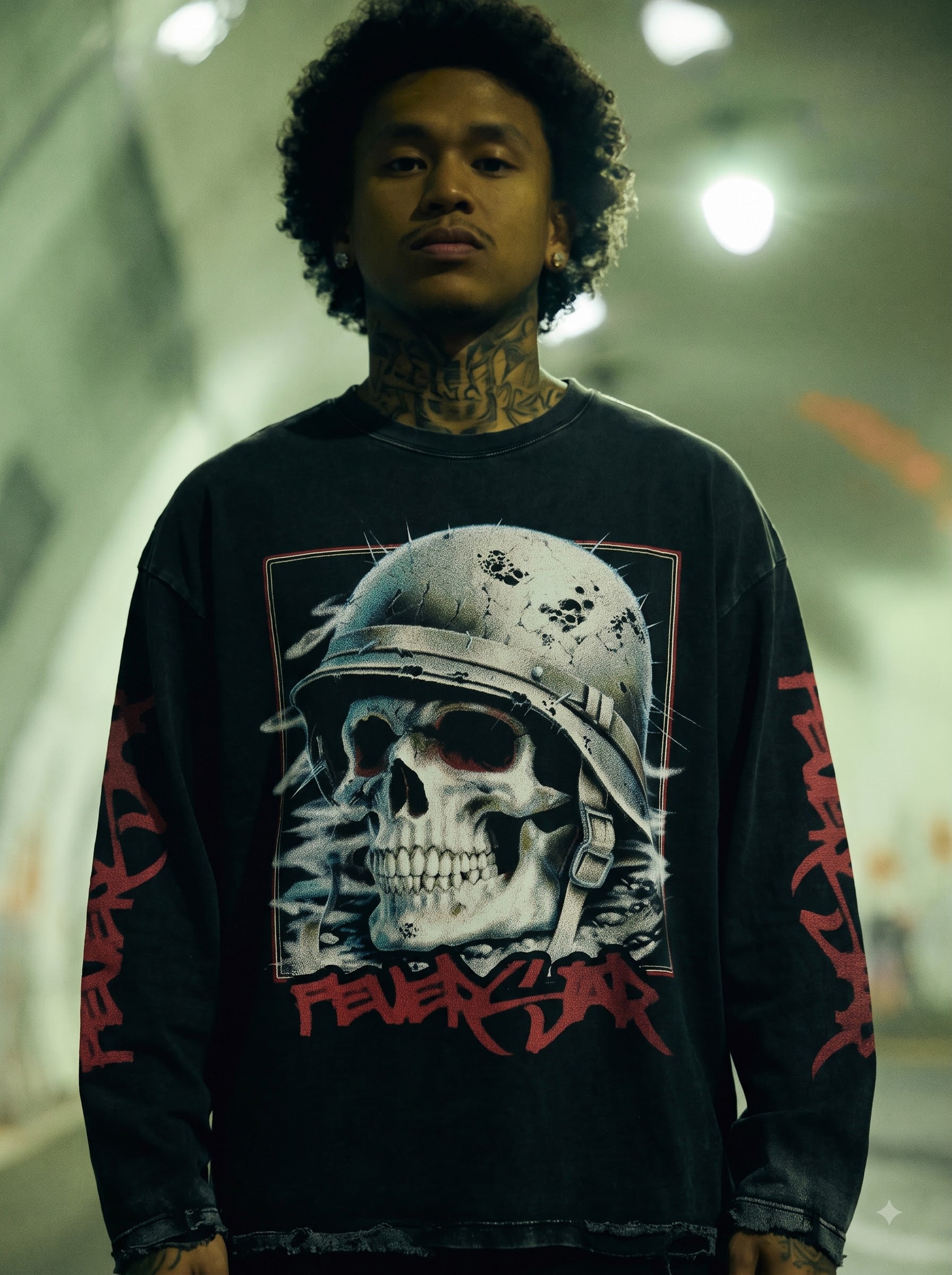 Warborn Skull Oversized Tee