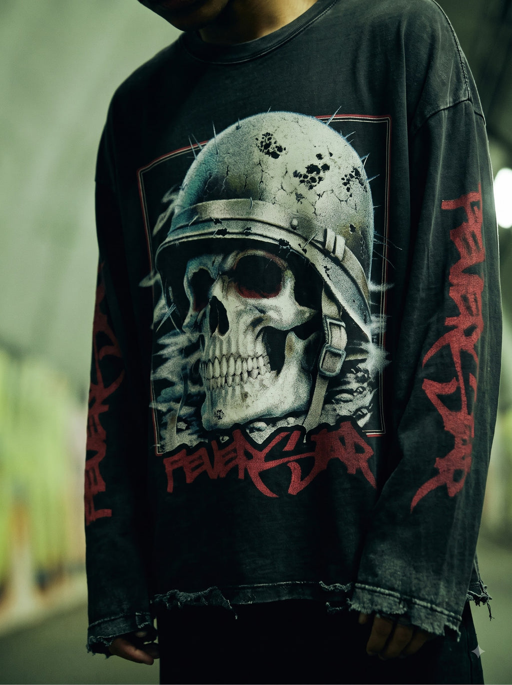 Warborn Skull Oversized Tee