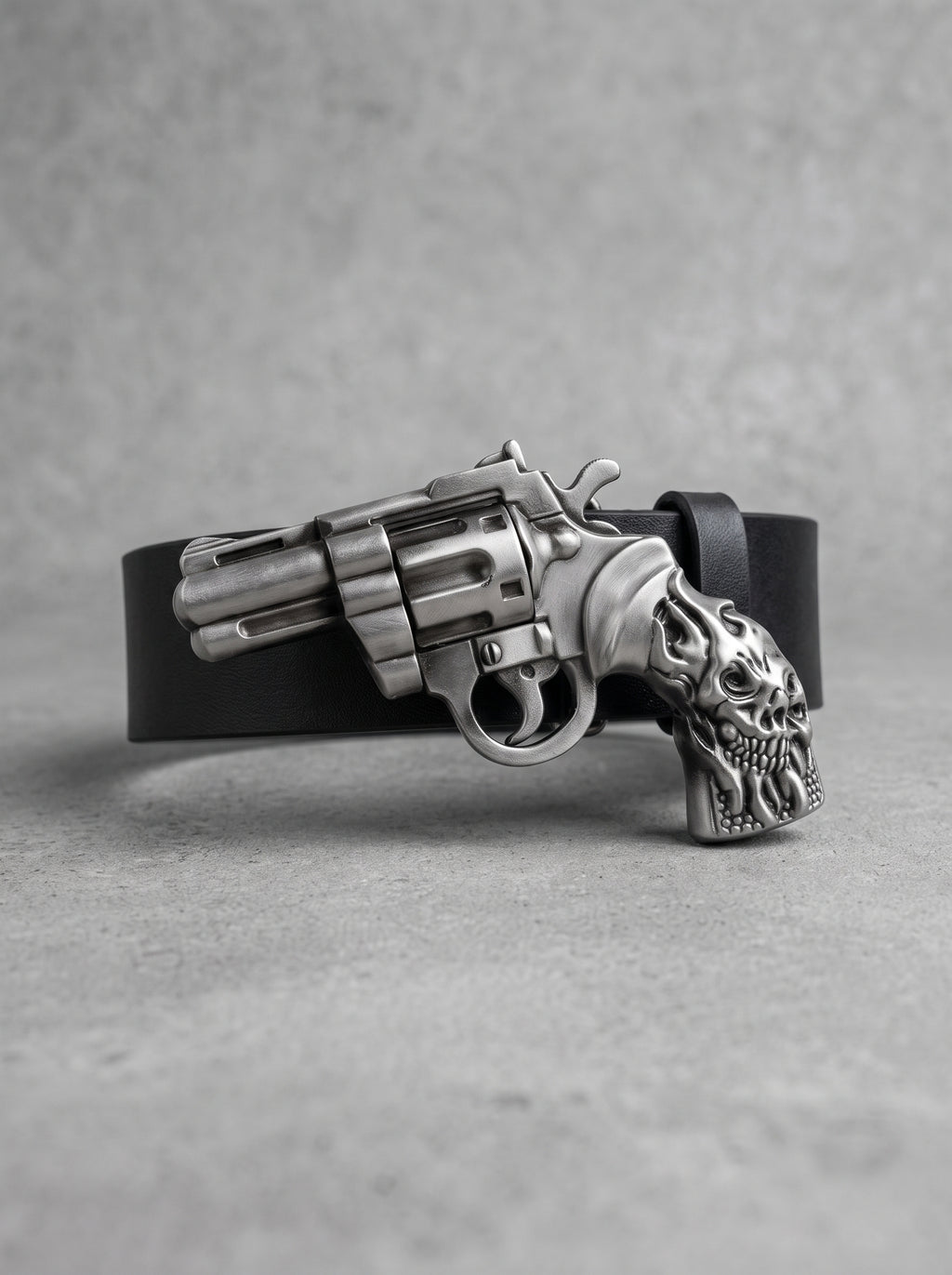 Outlaw Reaper Revolver Buckle Belt