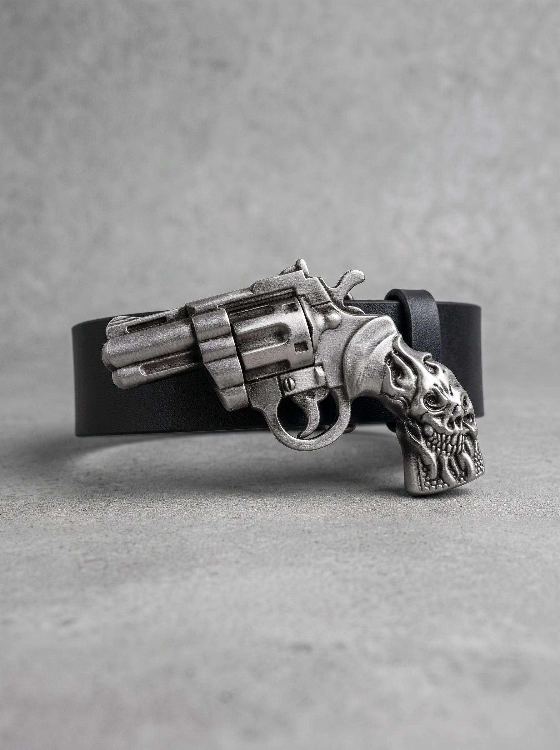 Outlaw Reaper Revolver Buckle Belt