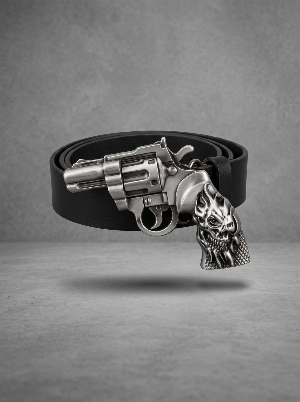 Outlaw Reaper Revolver Buckle Belt