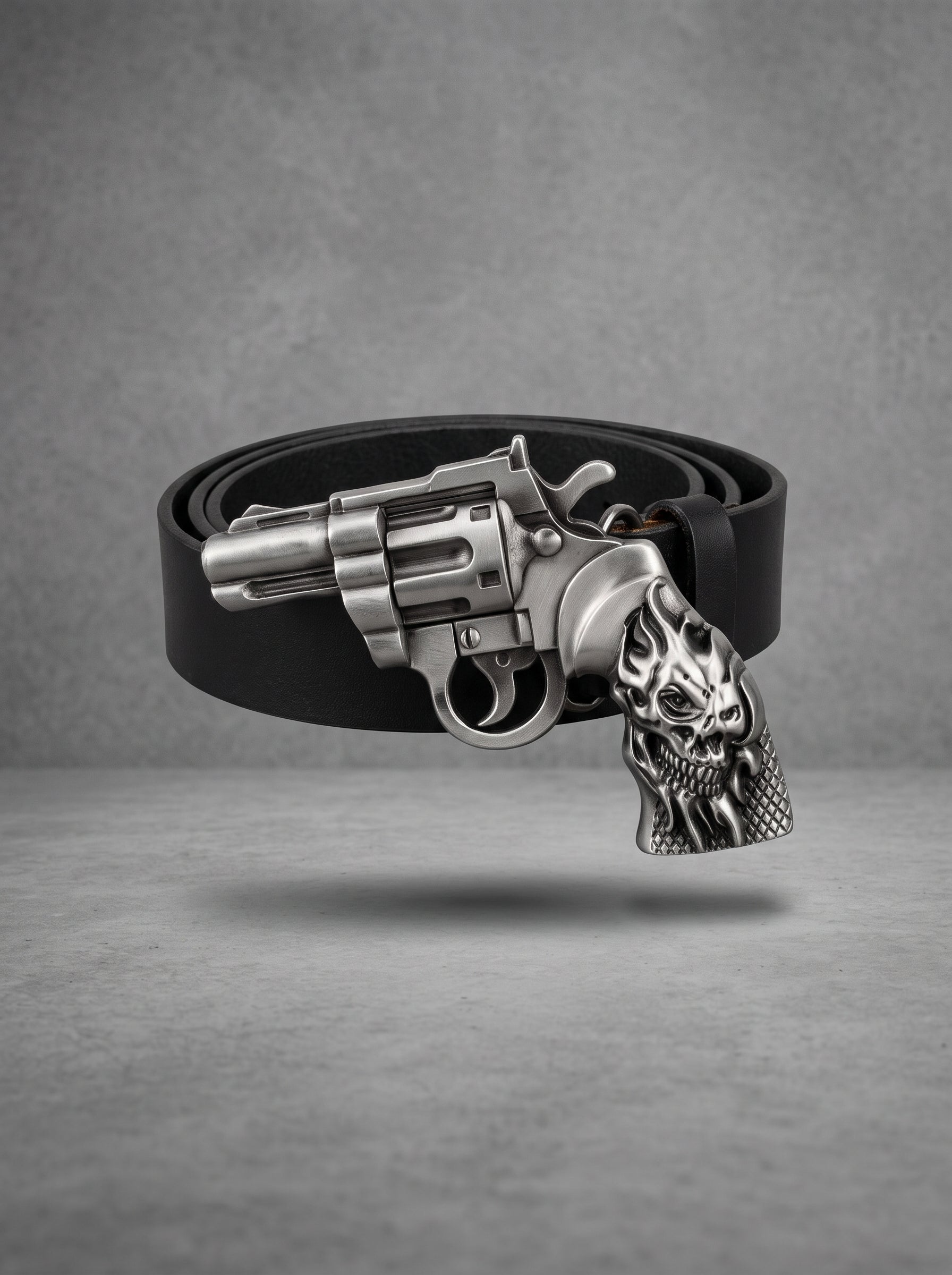 Outlaw Reaper Revolver Buckle Belt