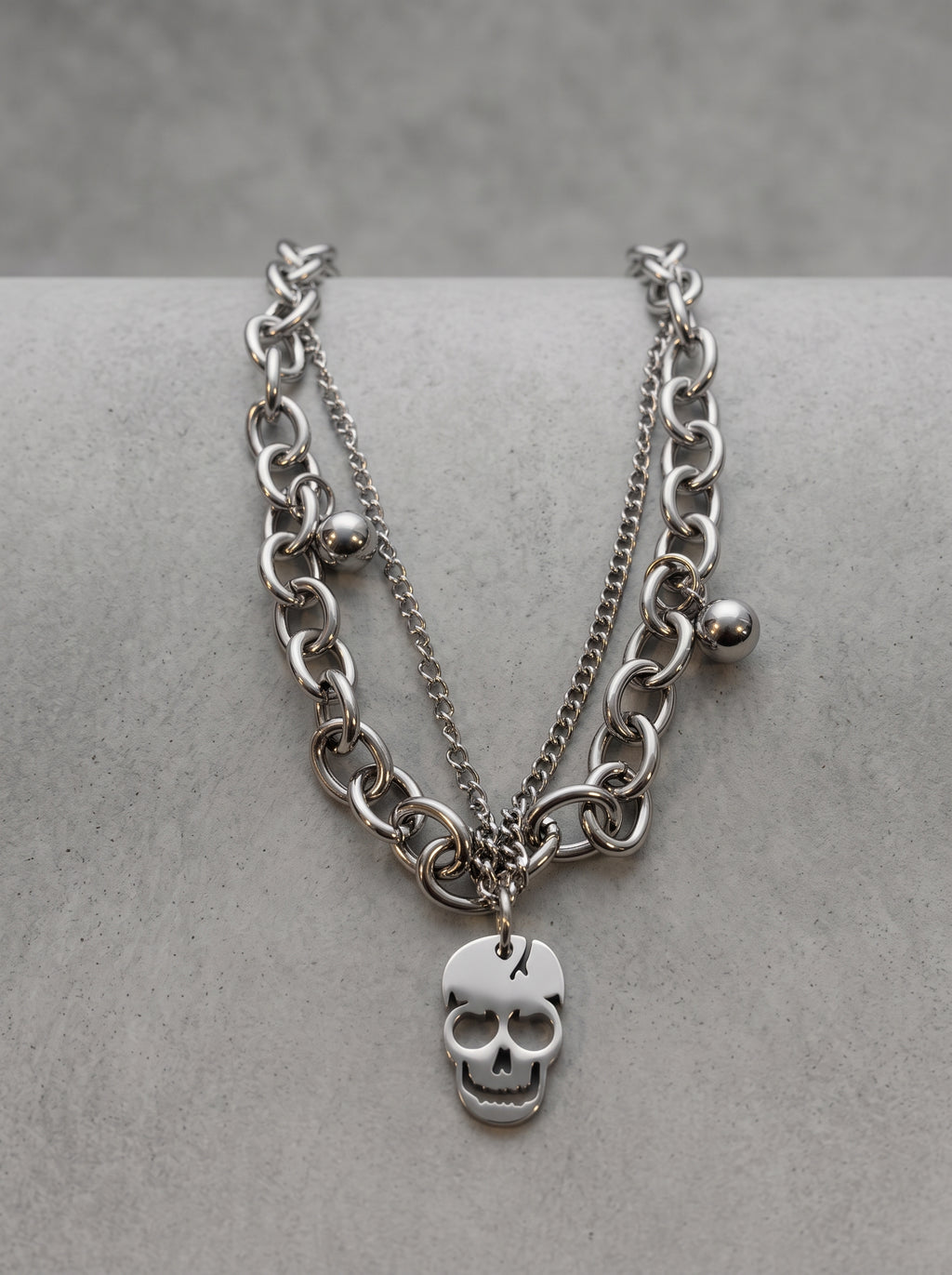 Reaper Skull Layered Bracelet