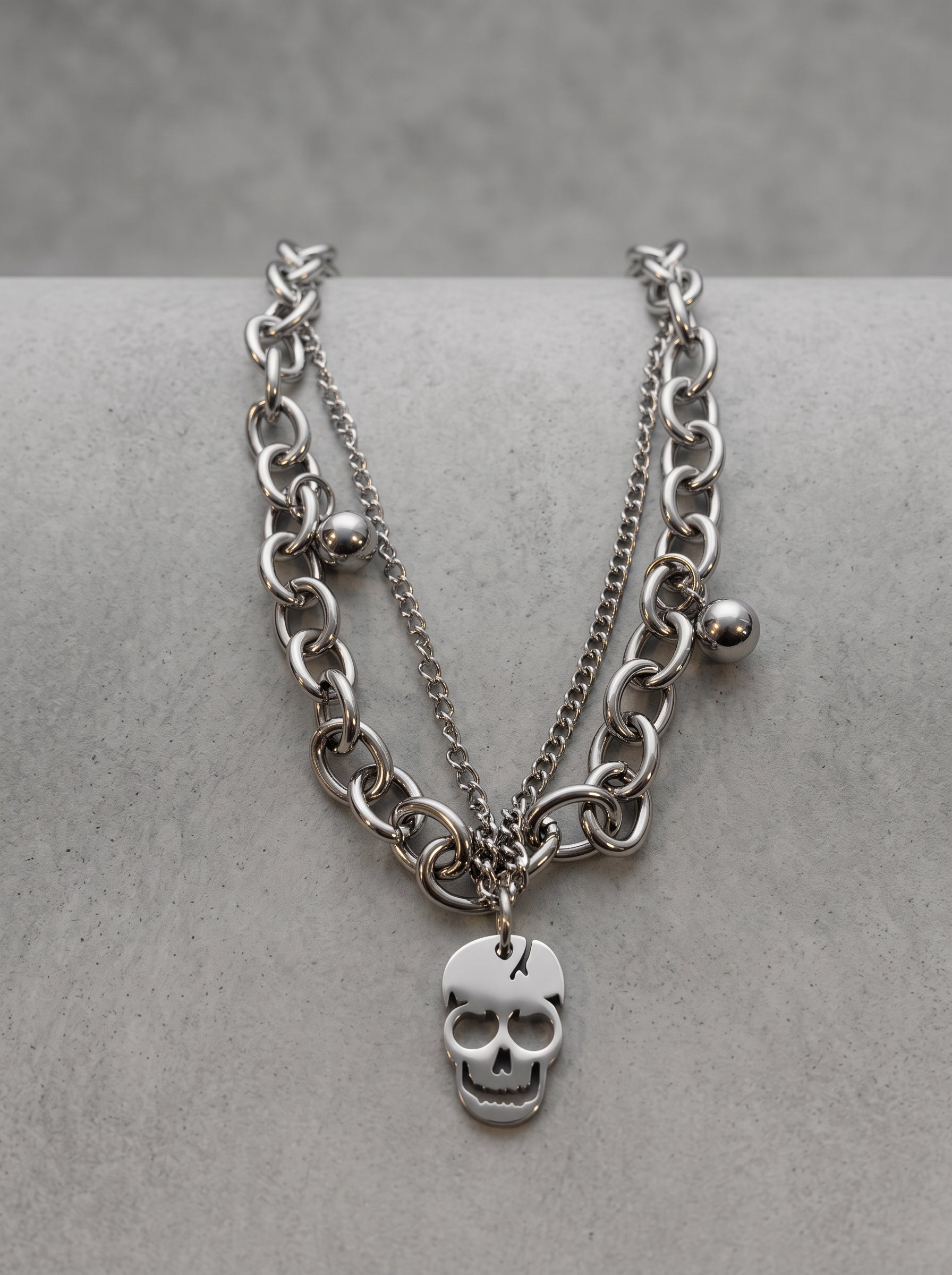 Reaper Skull Layered Bracelet