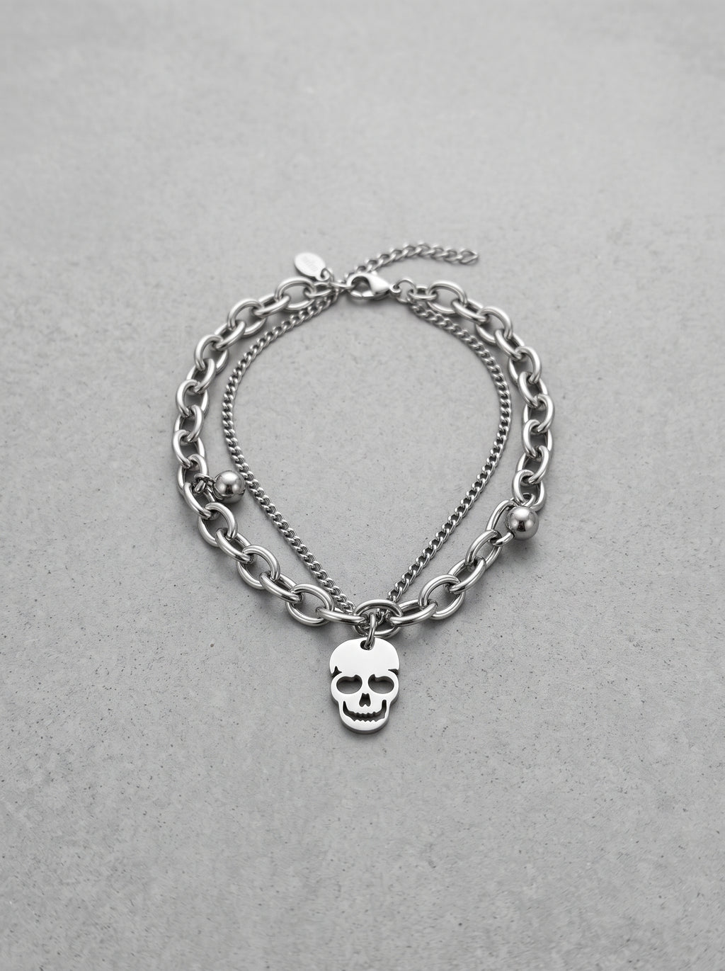 Reaper Skull Layered Bracelet