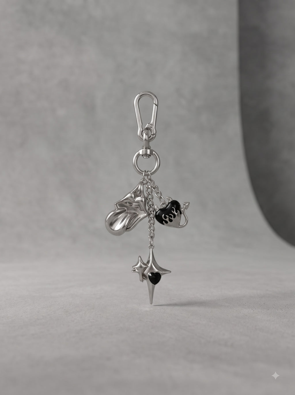Obsidian Charm Keychain