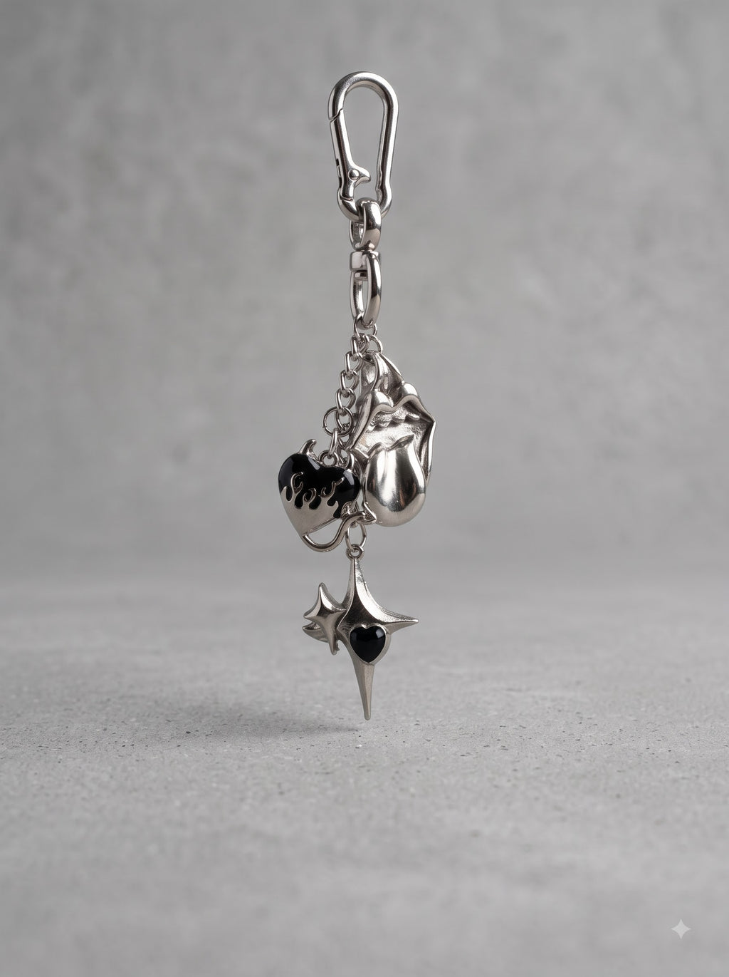 Obsidian Charm Keychain