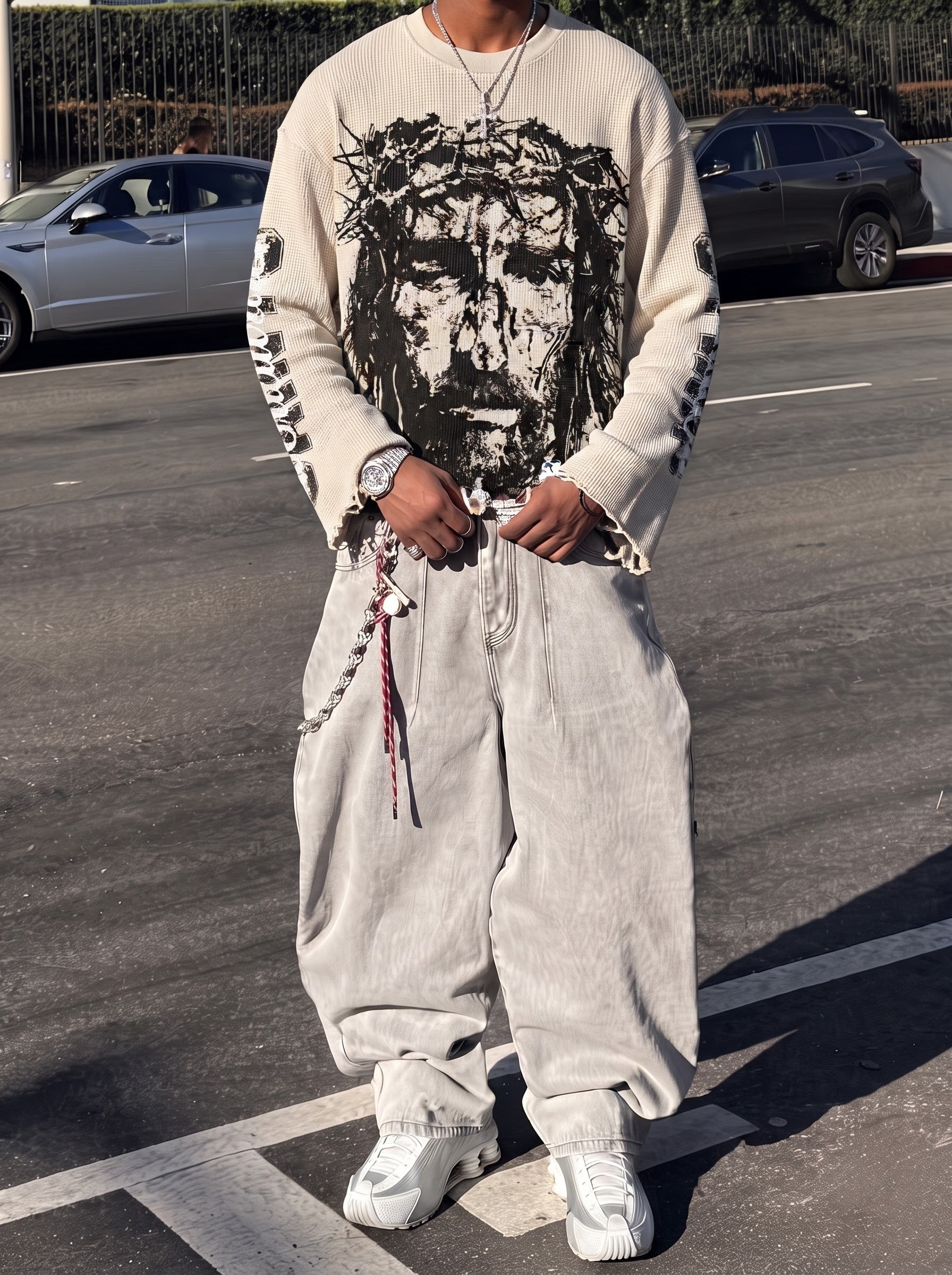 Thorned Saint Waffle Knit
