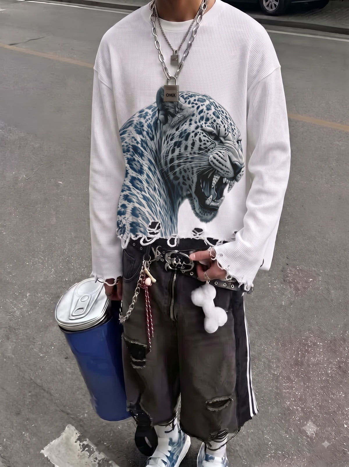 Frostbite Panther Waffle Tee
