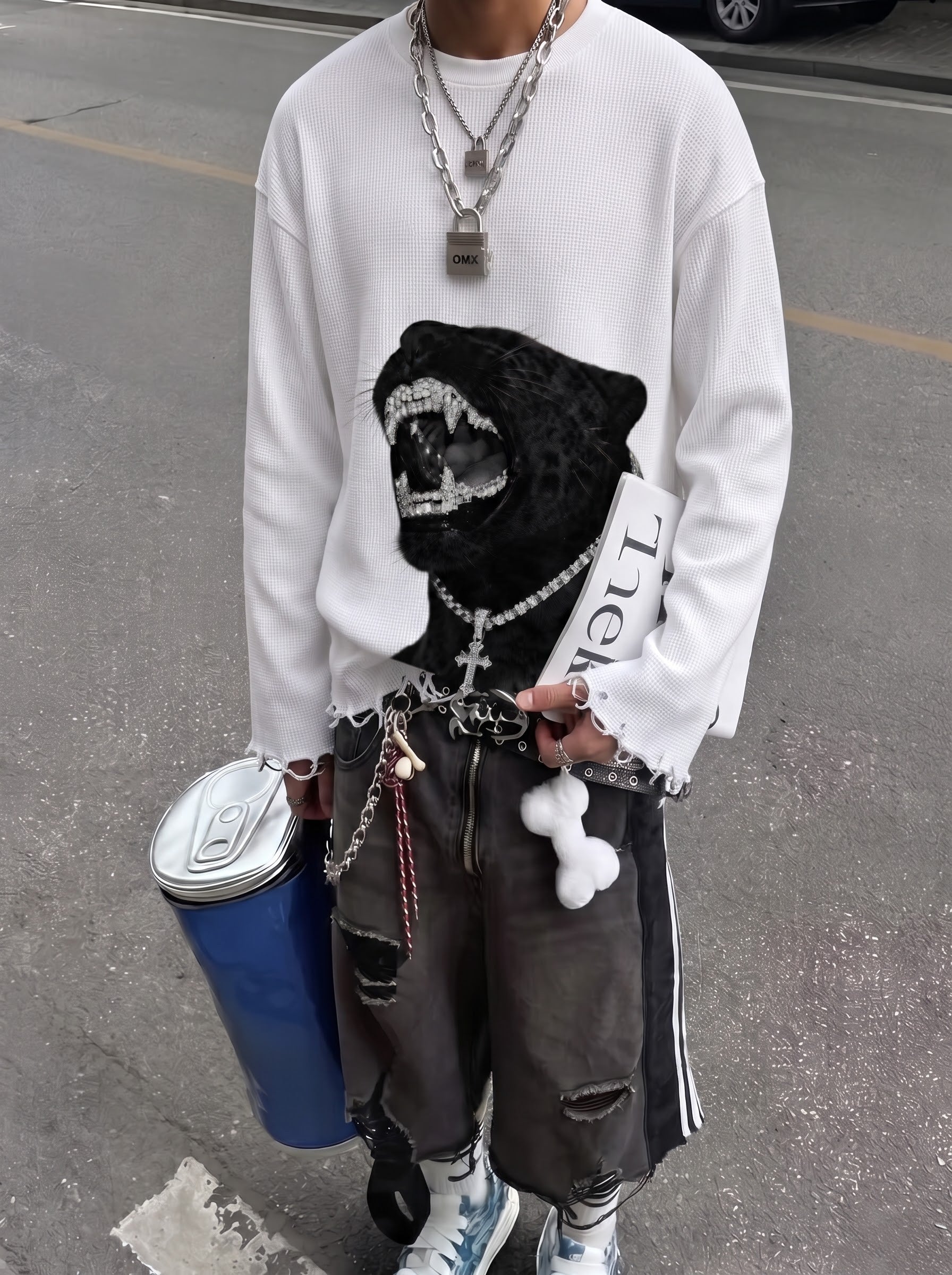 Midnight Oversized Waffle Knit