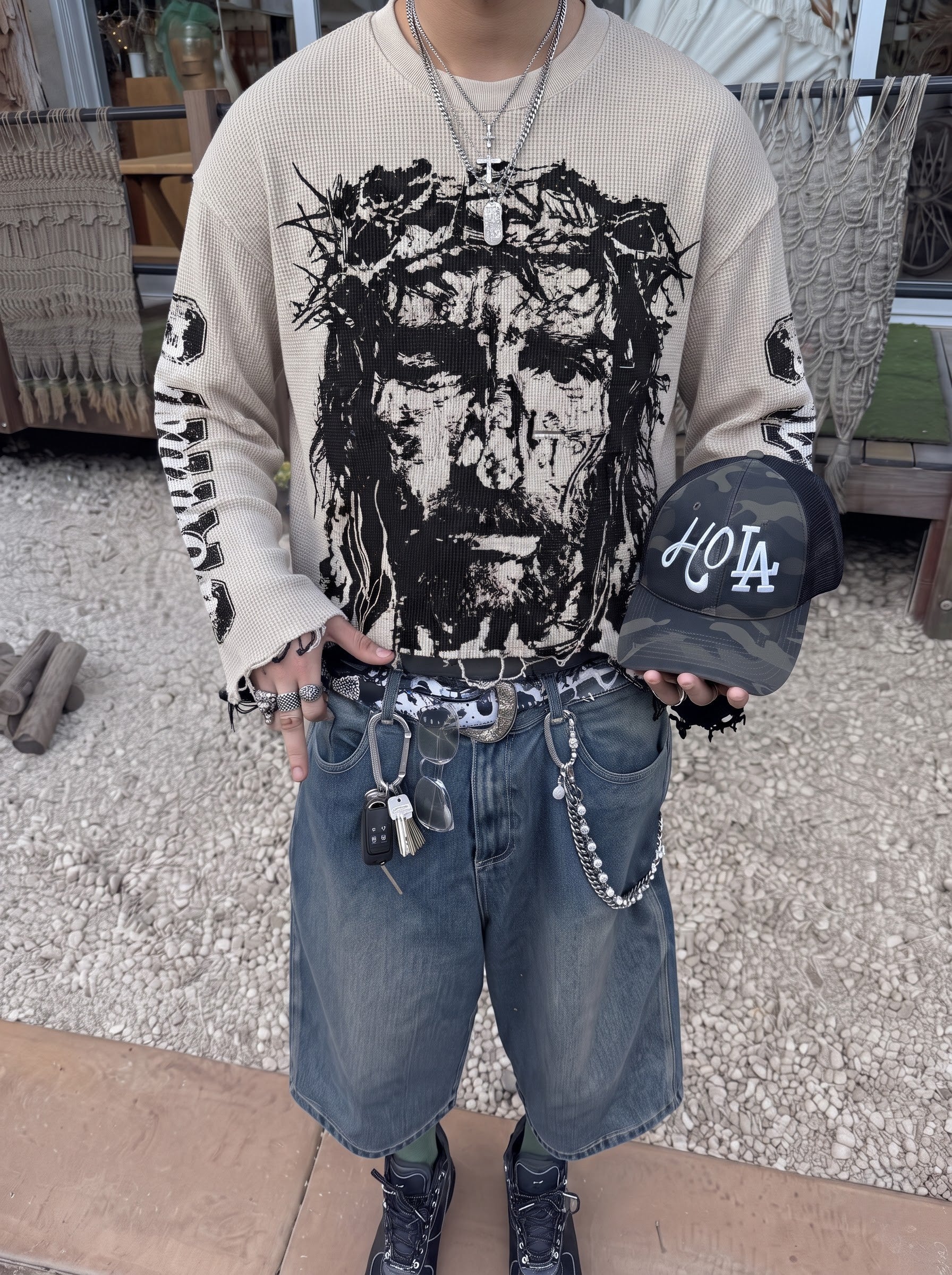 Thorned Saint Waffle Knit