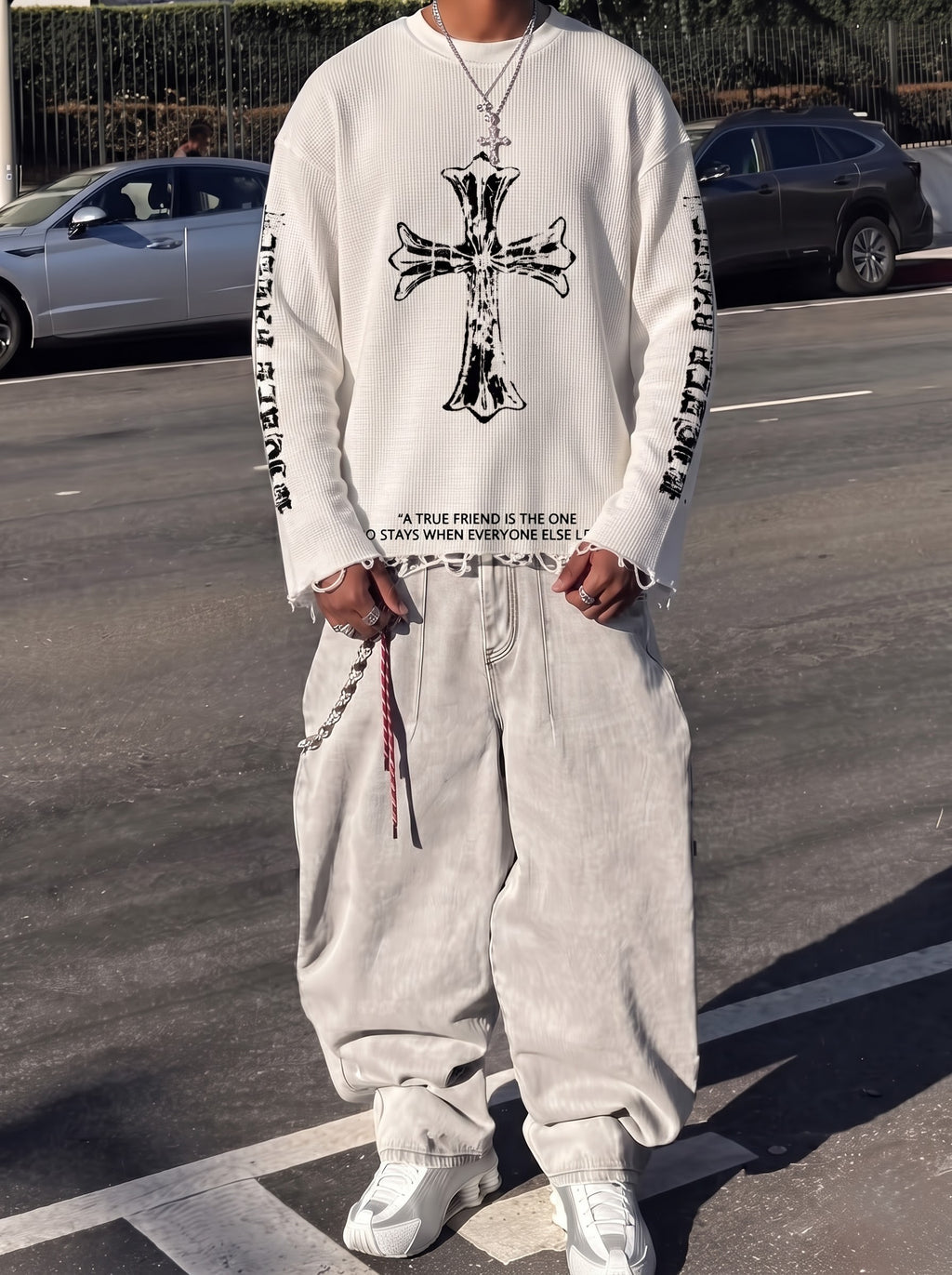Gravebound Cross Waffle Knit