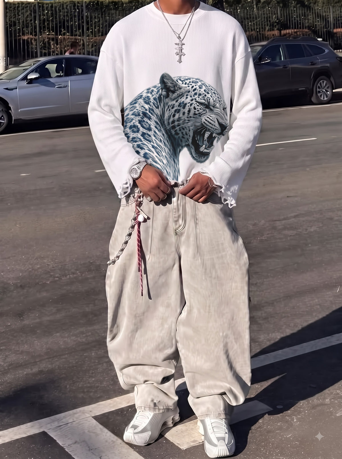 Frostbite Panther Waffle Tee