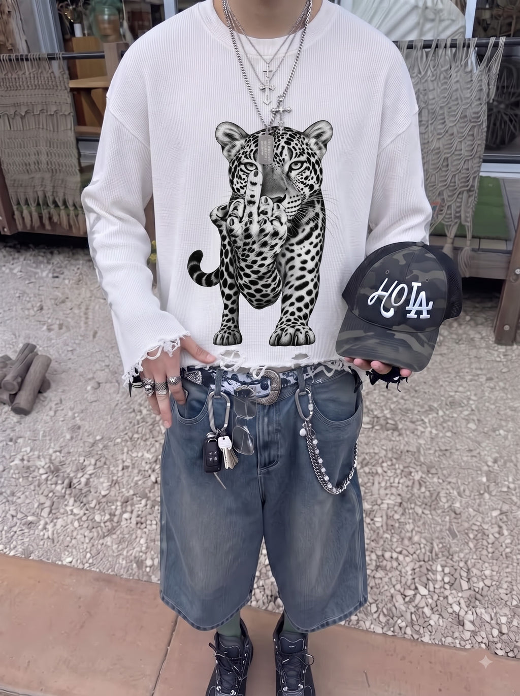 Silent Predator Waffle Tee