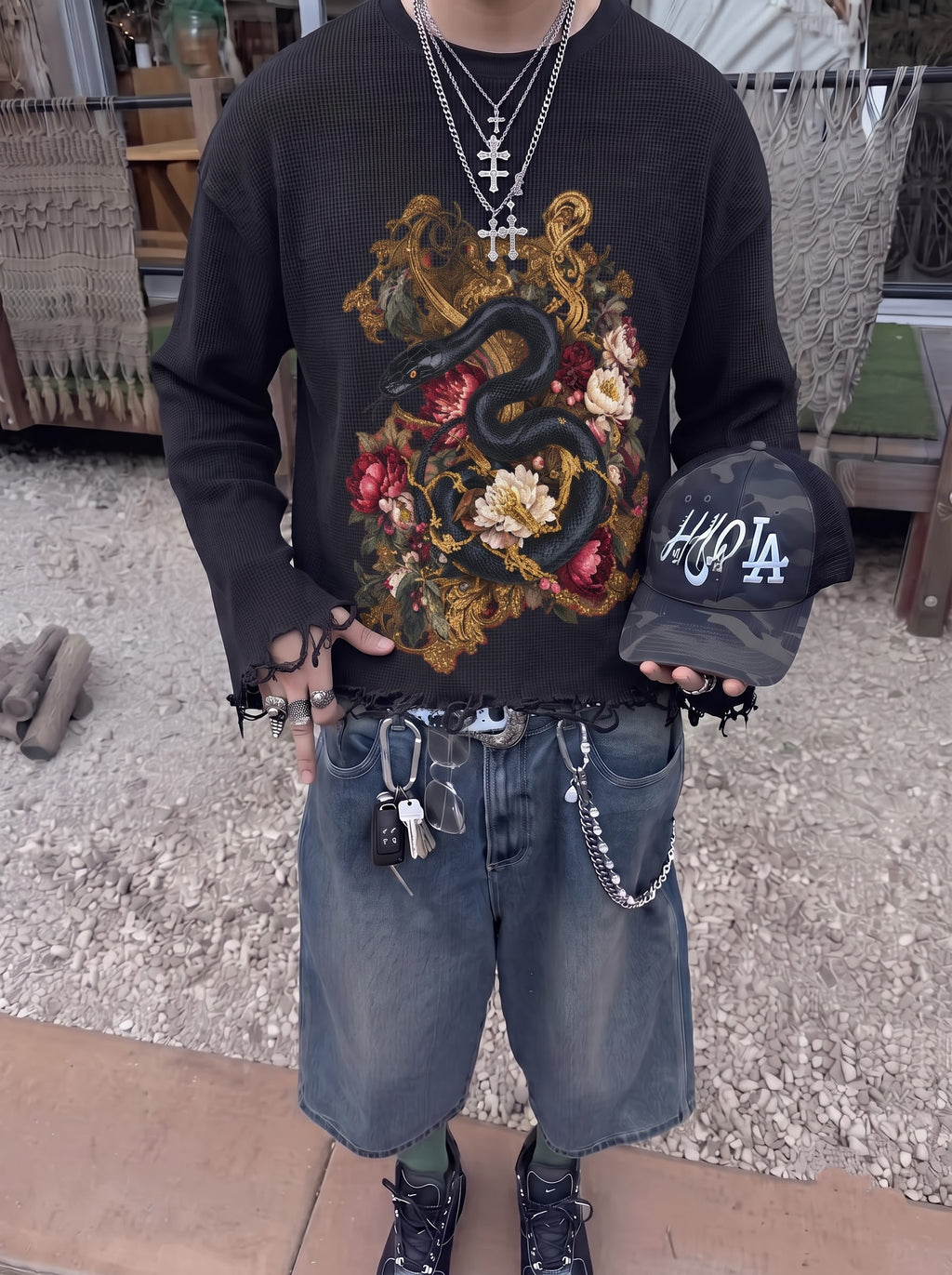 The Serpent Bloom Waffle Long Sleeve