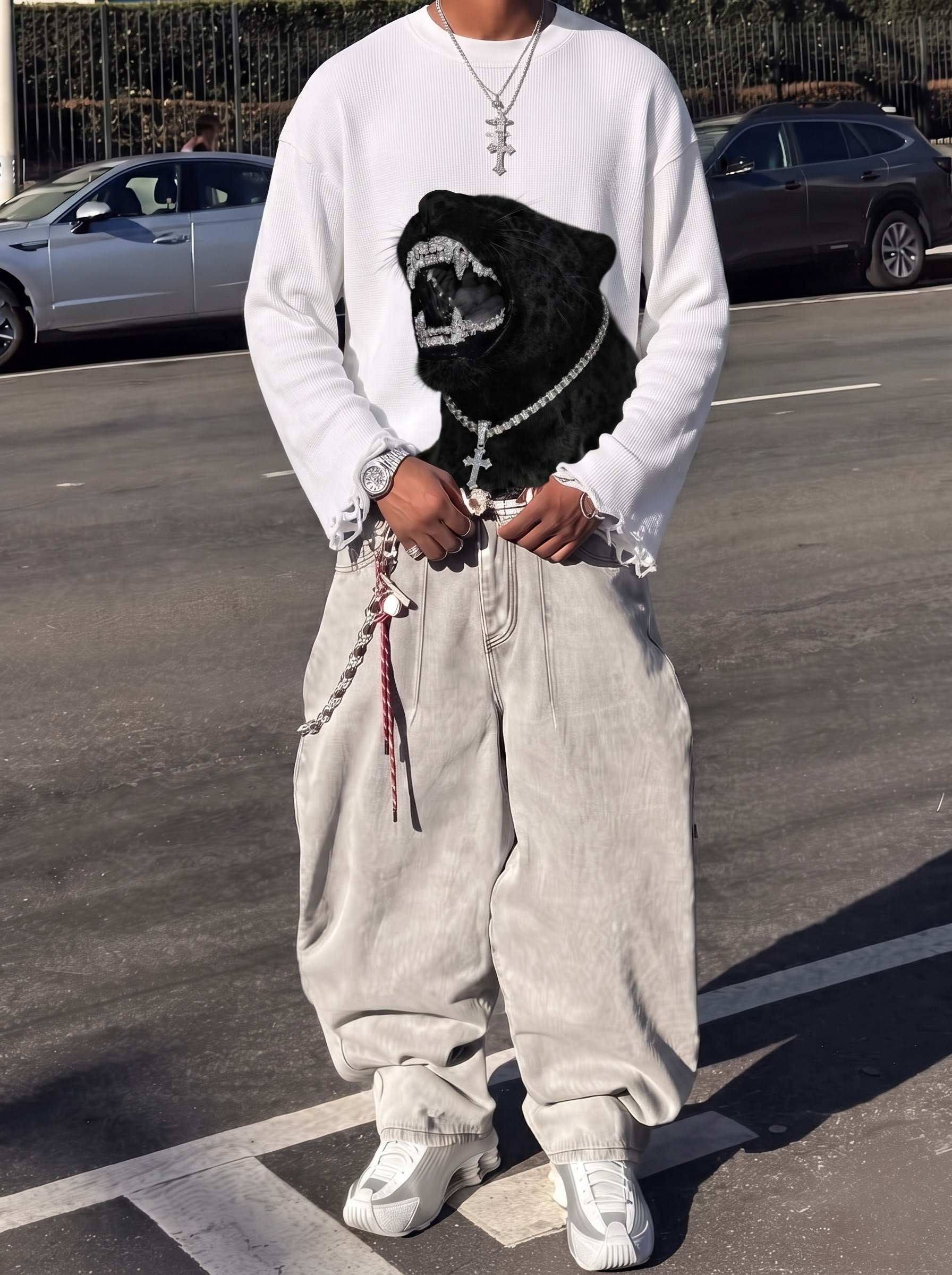 Midnight Oversized Waffle Knit