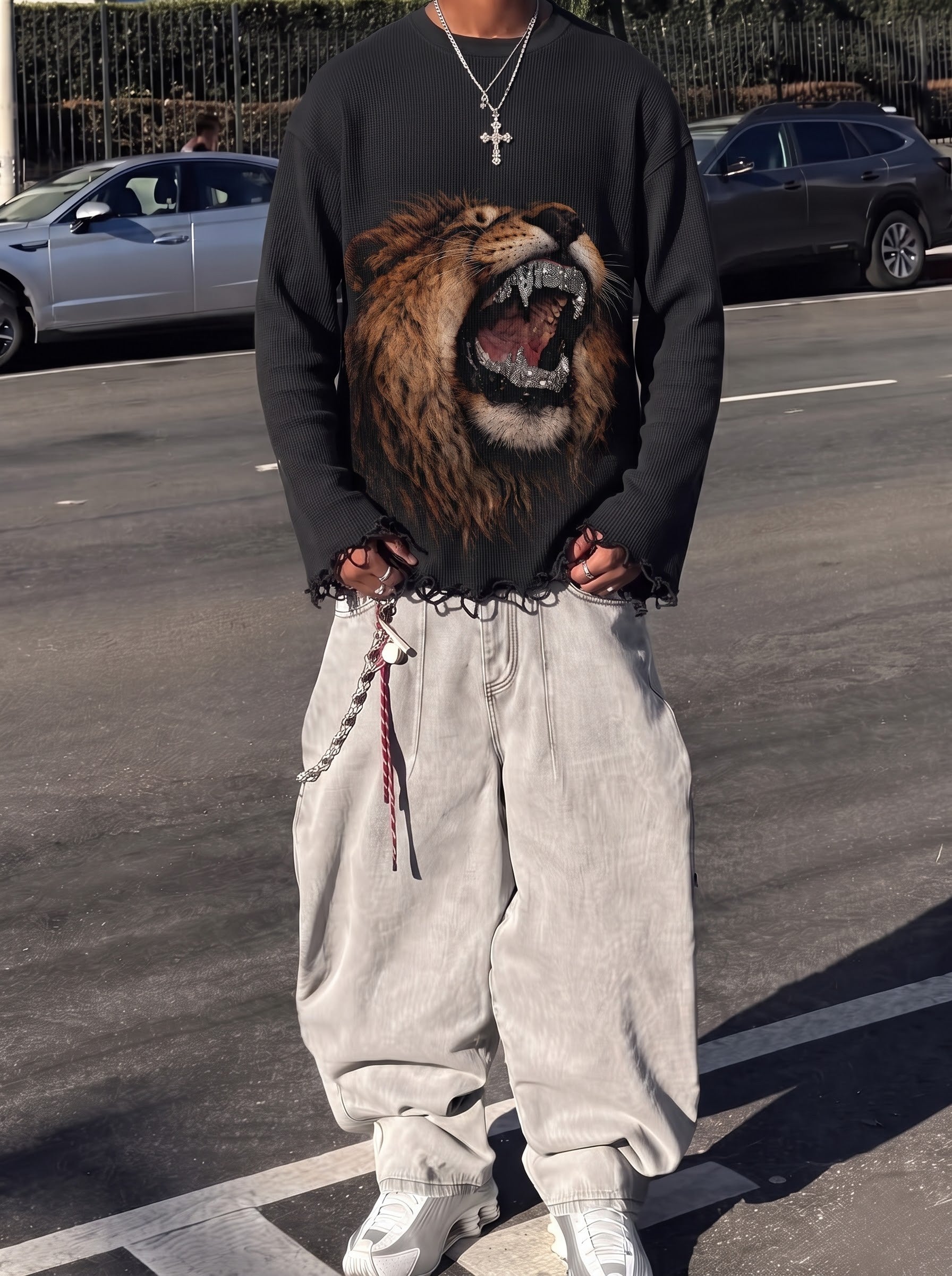 King's Bite Oversized Waffle Knit