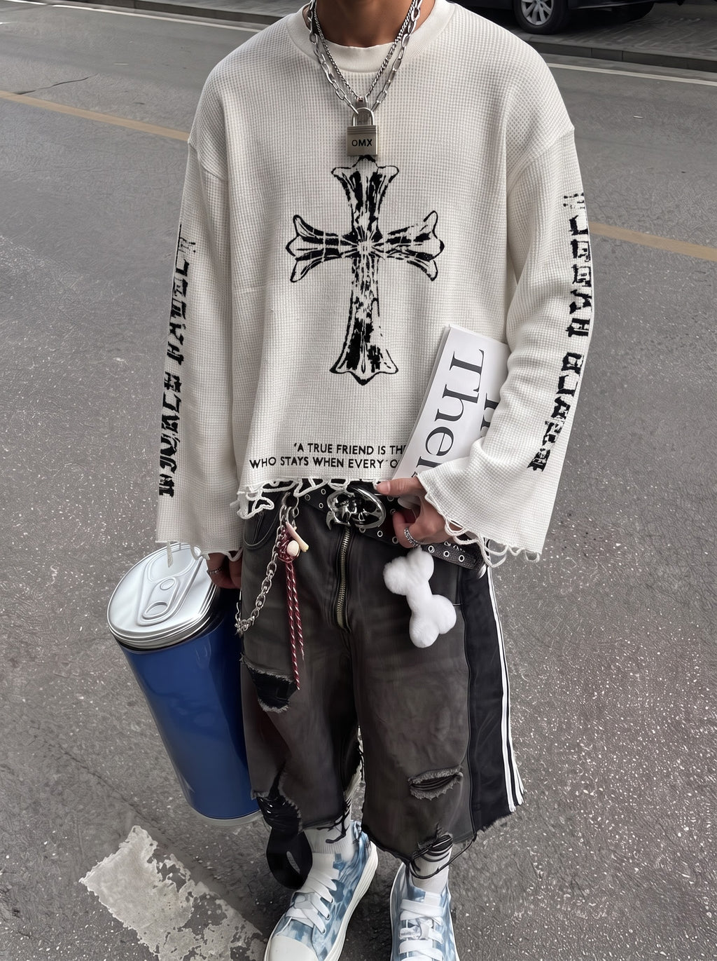Gravebound Cross Waffle Knit
