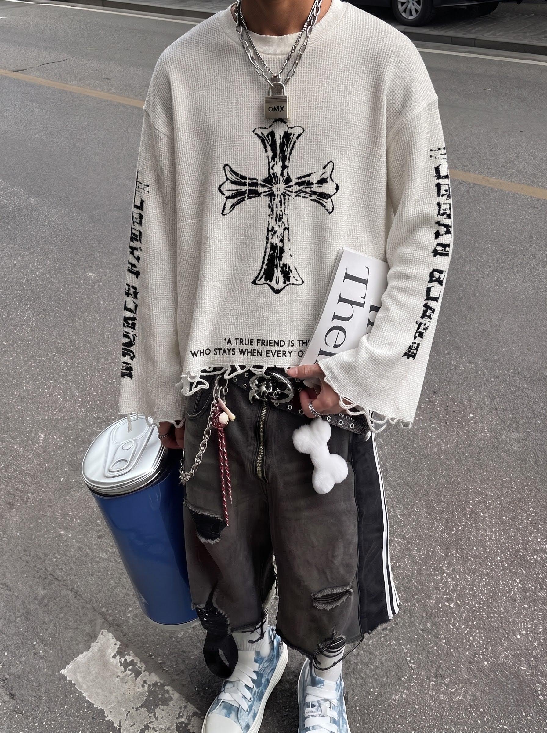 Gravebound Cross Waffle Knit