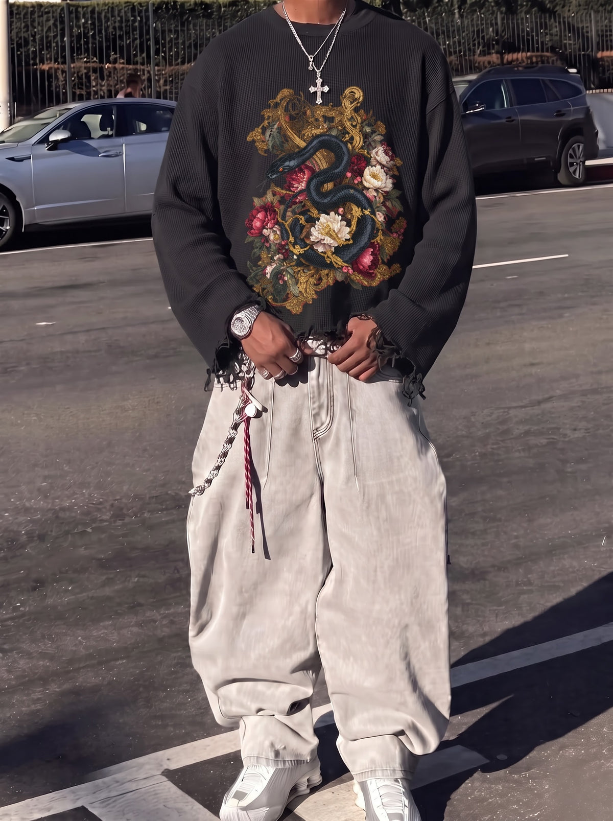 The Serpent Bloom Waffle Long Sleeve