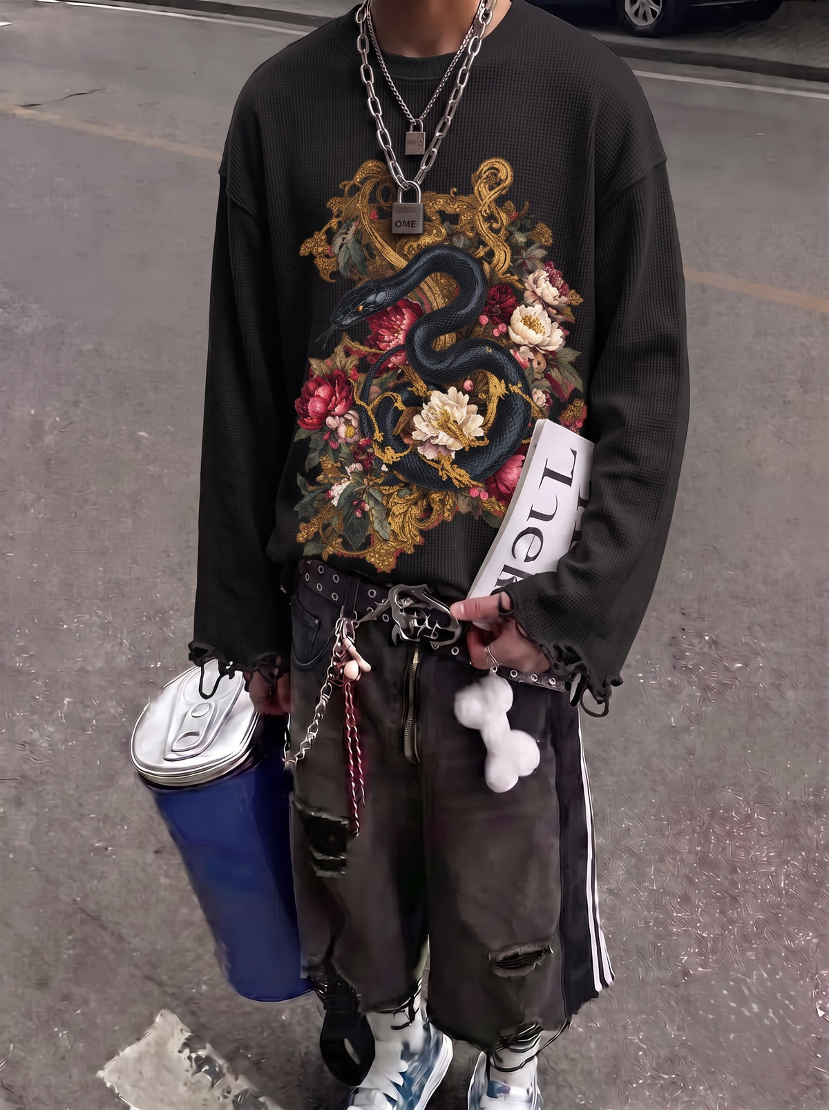 The Serpent Bloom Waffle Long Sleeve