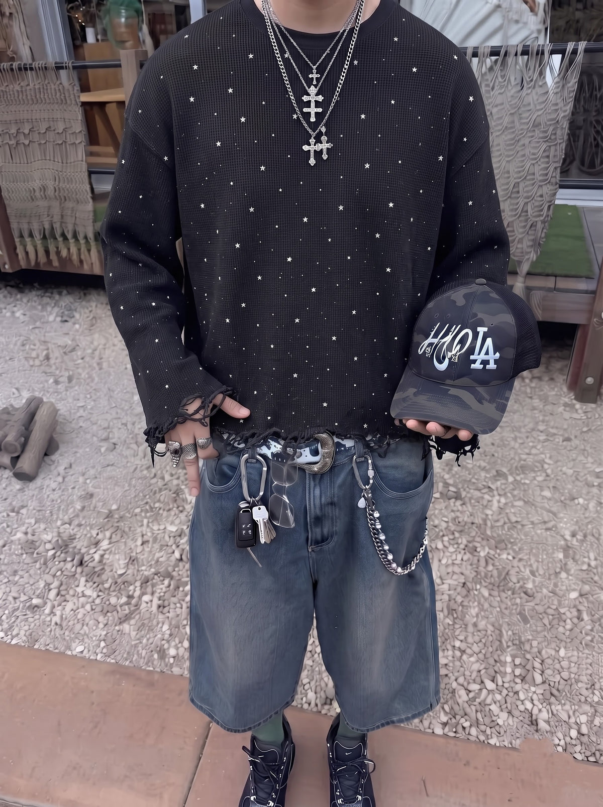 The Midnight Constellation Waffle Long Sleeve