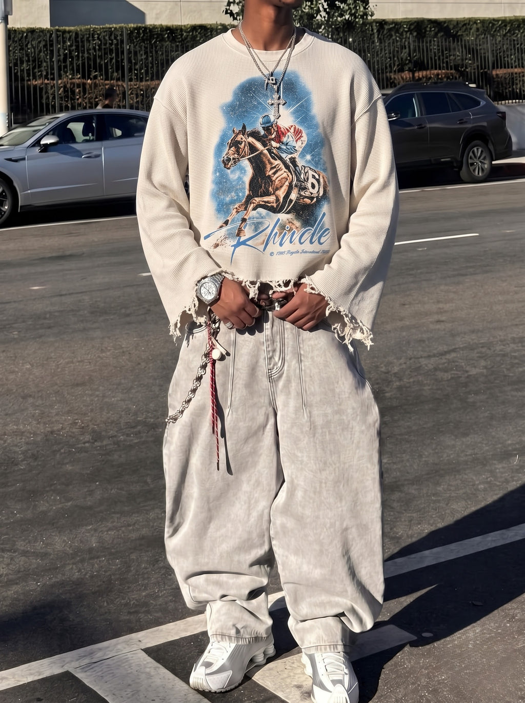 Rhiide Racing Distressed Waffle Tee
