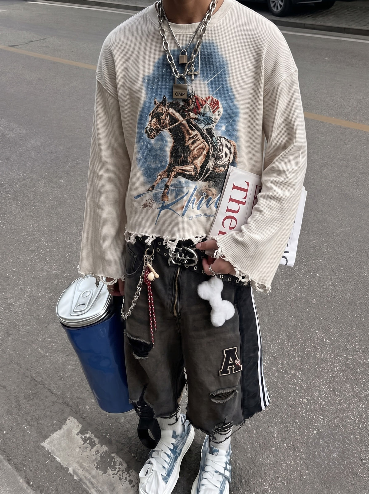 Rhiide Racing Distressed Waffle Tee