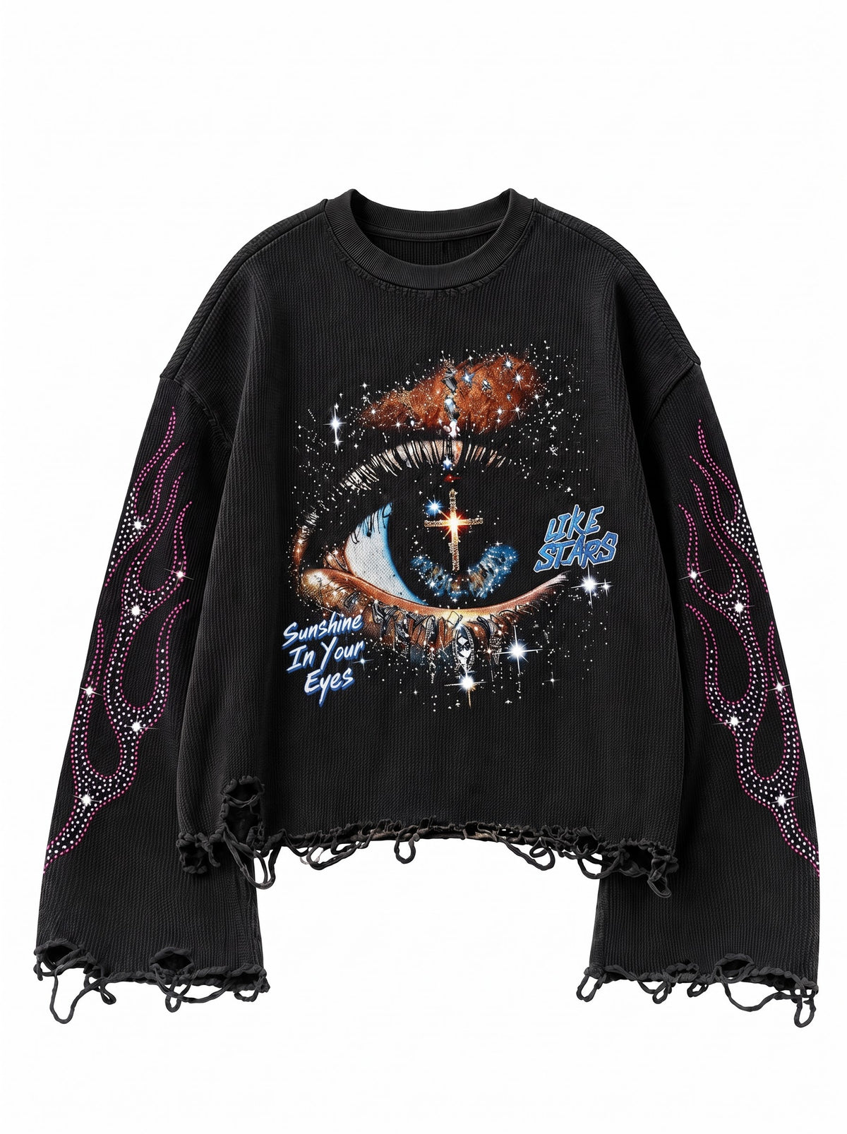 The Stargaze Eye Distressed Waffle Long Sleeve