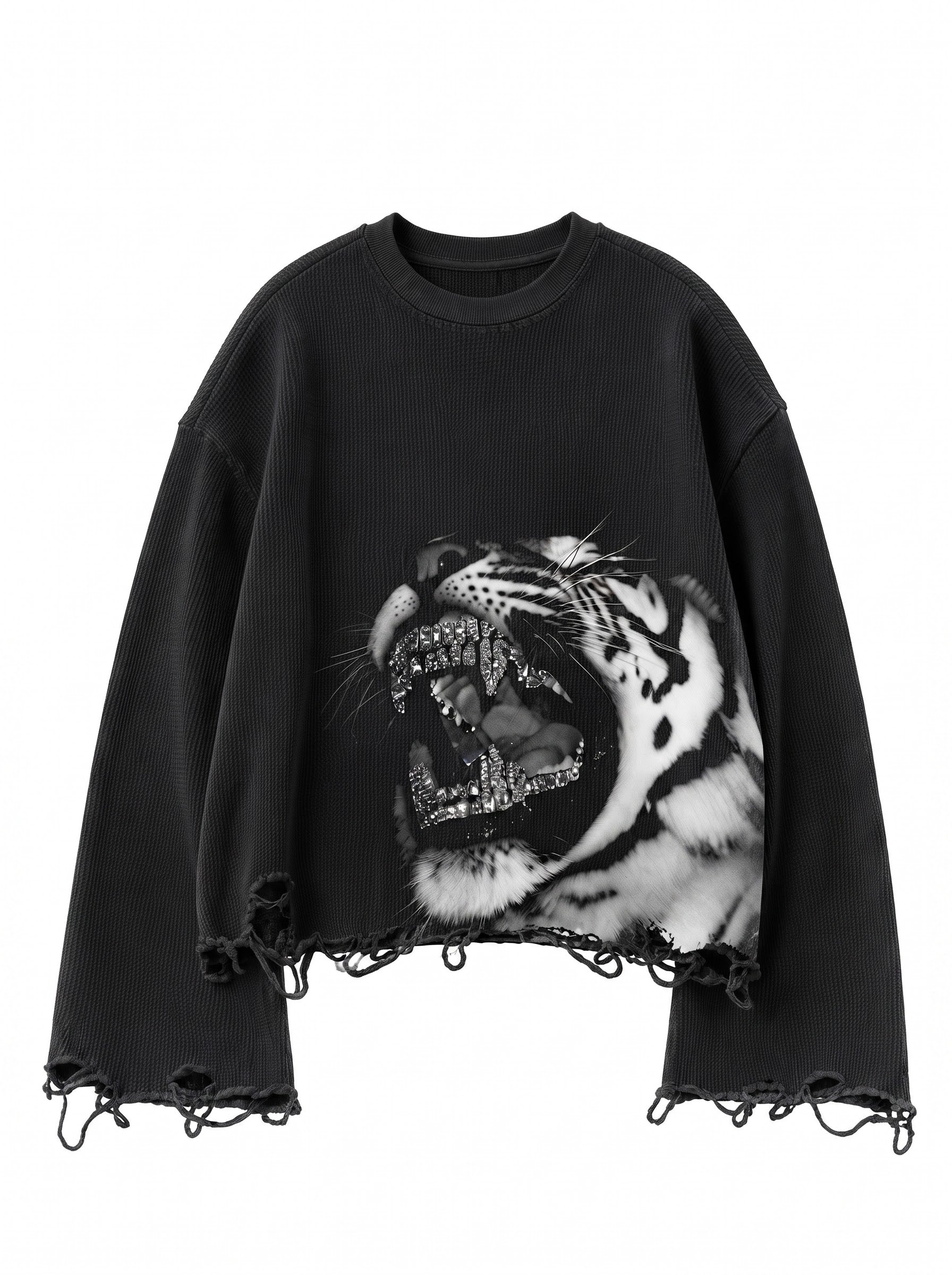 Diamond Fang Waffle Knit