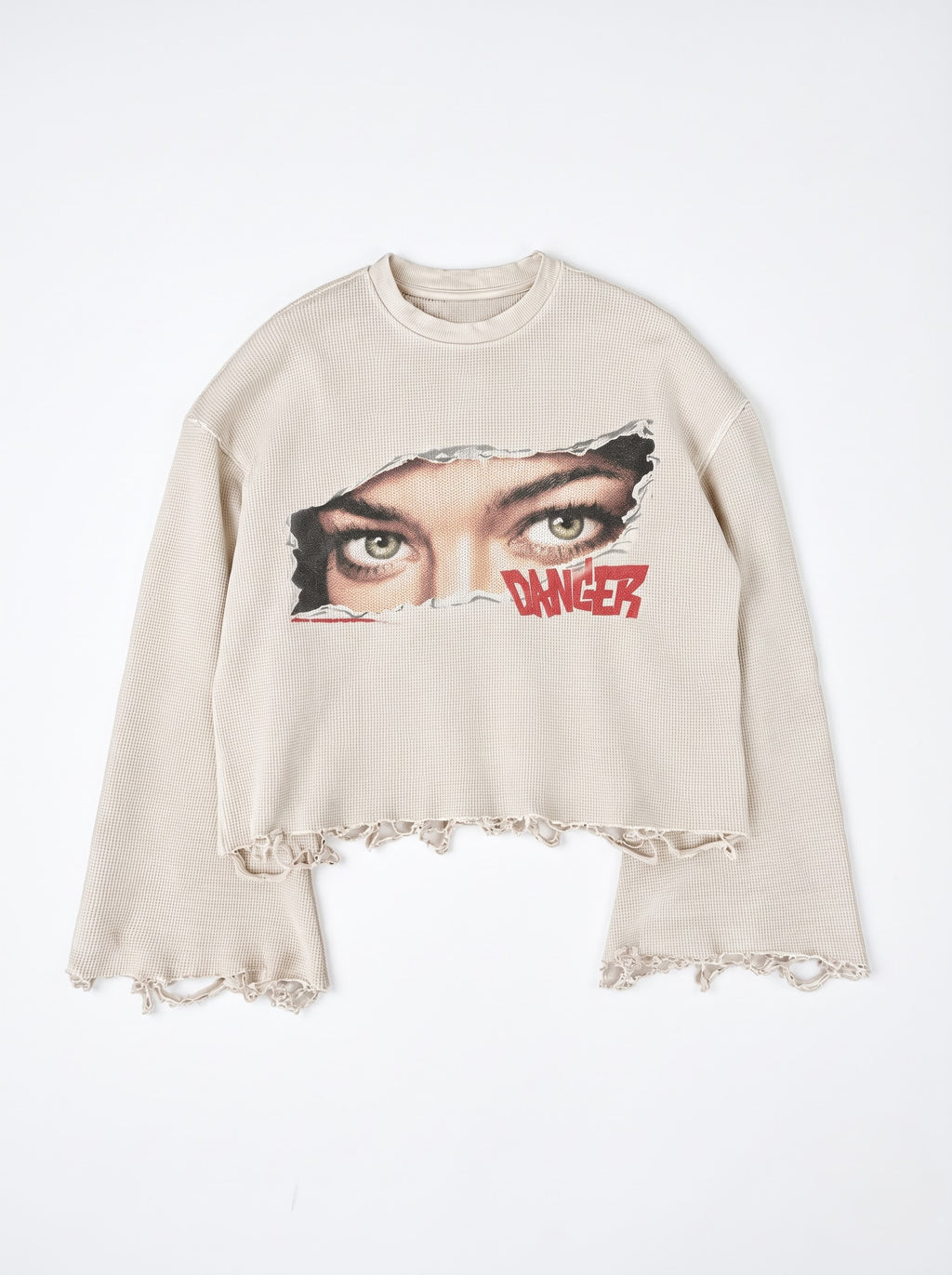 Danger Eyes Distressed Waffle Tee