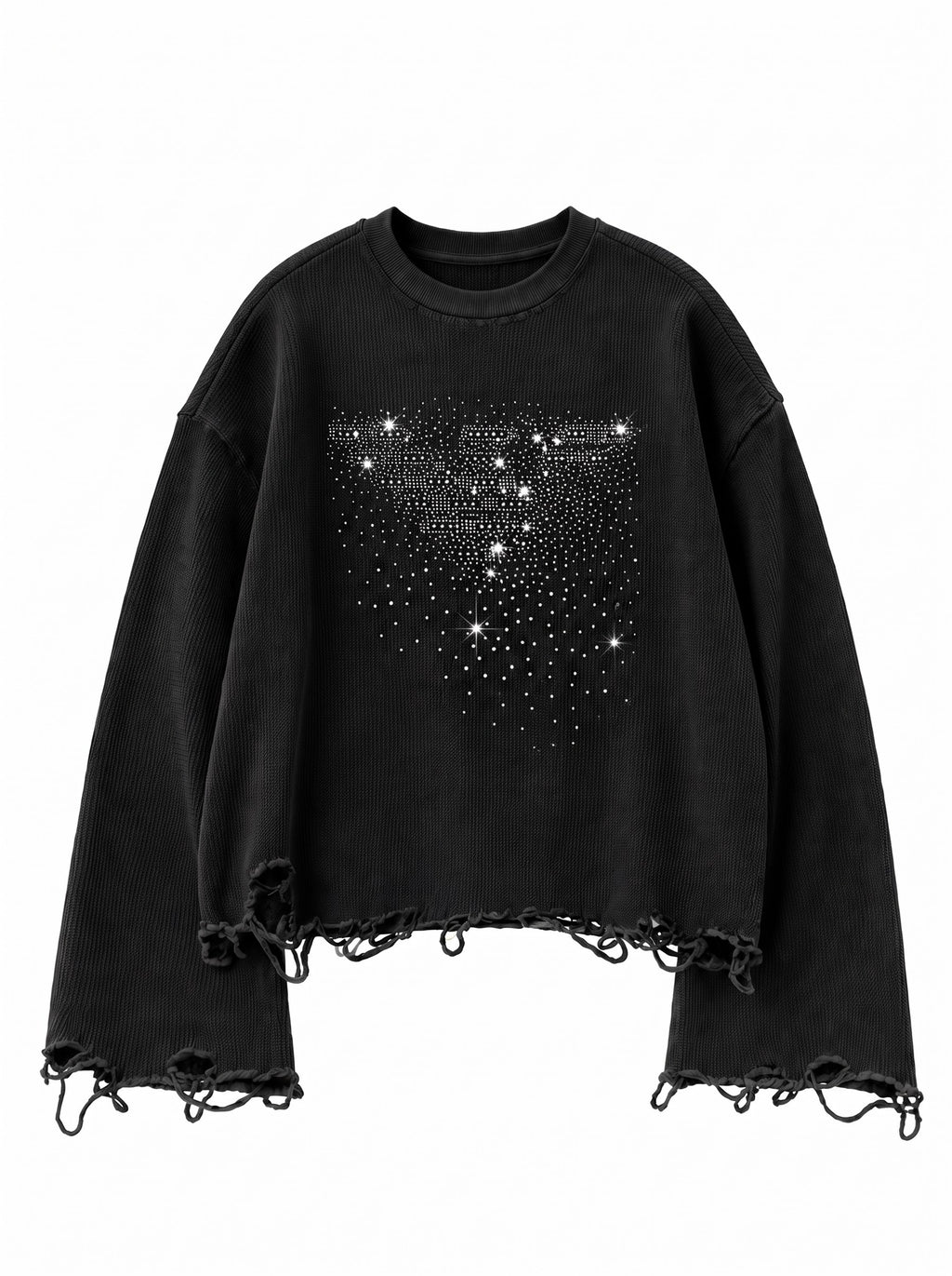 The Midnight Cascade Waffle Long Sleeve