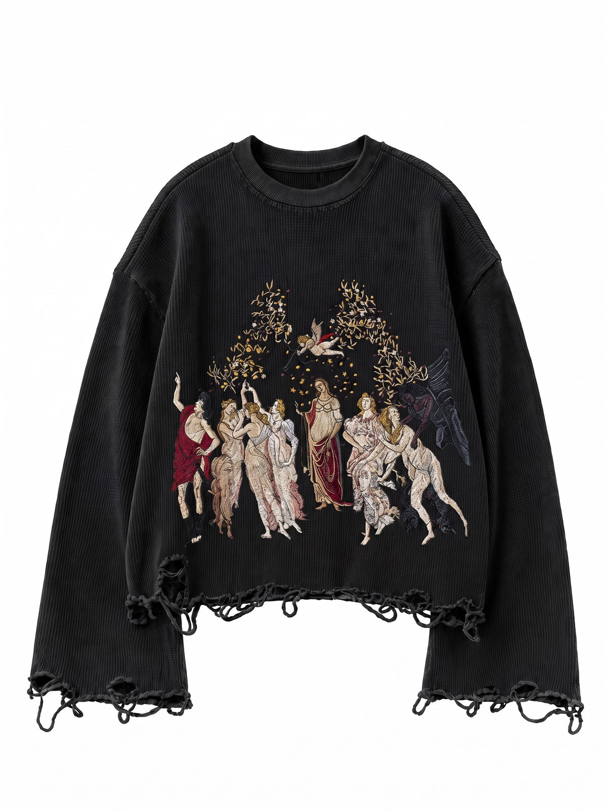 The Divine Tableau Distressed Waffle Long Sleeve