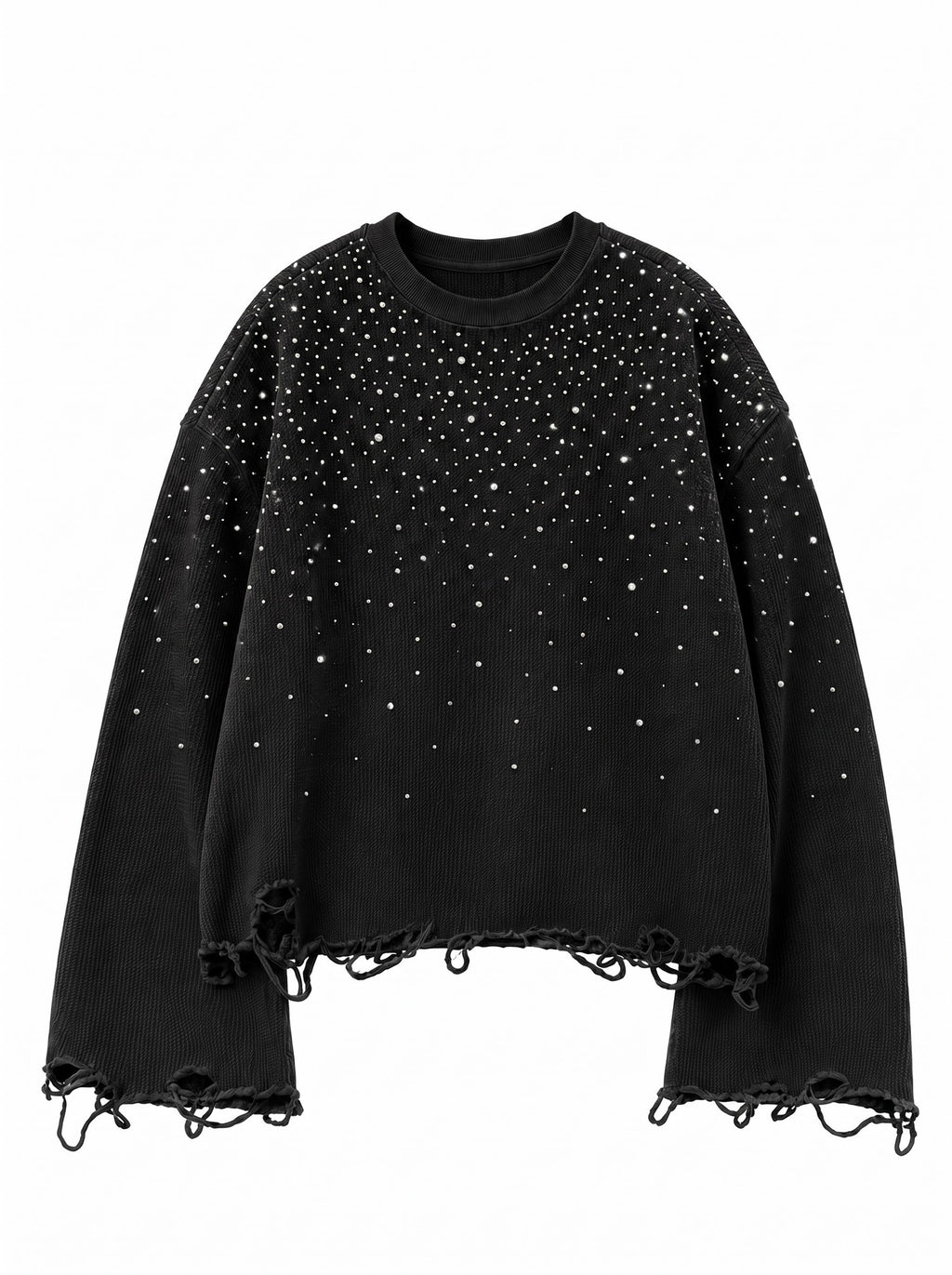 The Midnight Stardust Distressed Waffle Long Sleeve