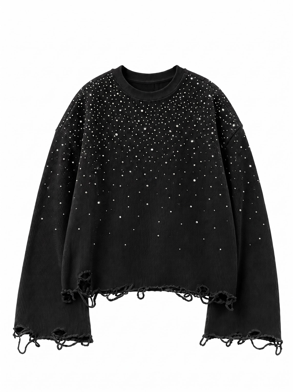 The Midnight Stardust Distressed Waffle Long Sleeve