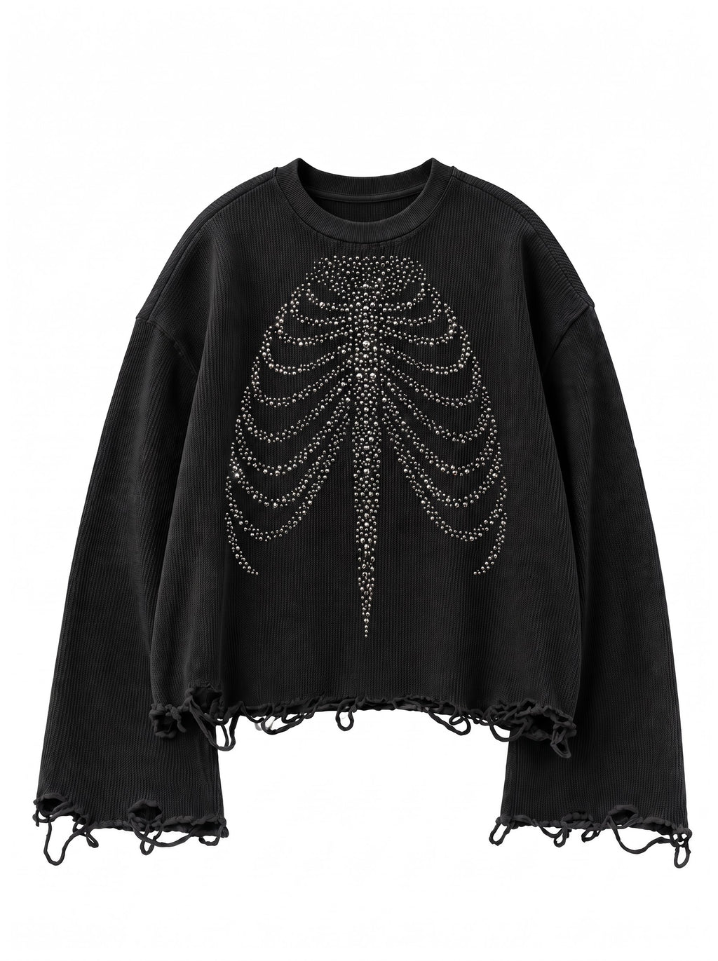The Boneframe Rhinestone Waffle Long Sleeve