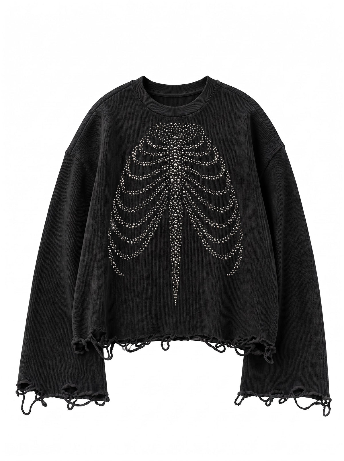 The Boneframe Rhinestone Waffle Long Sleeve
